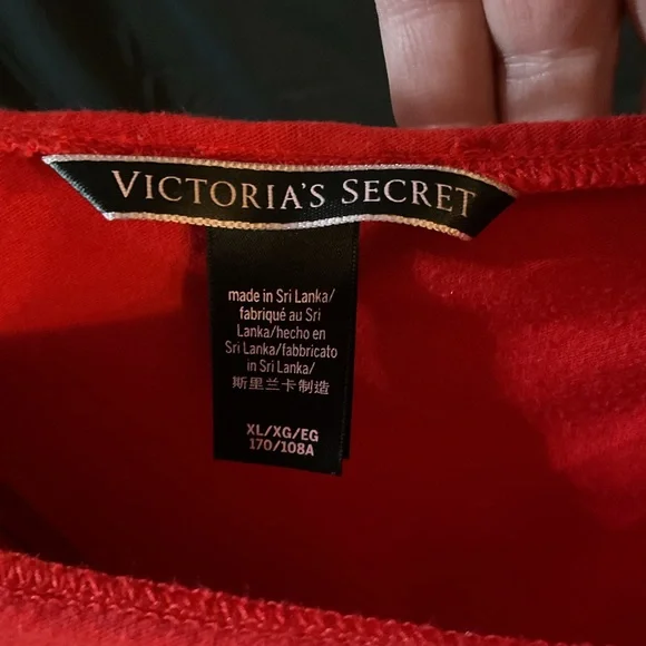 Victoria's Secret Red 'Angel' Short Sleeve Pajama Tee - Picture 2 of 3